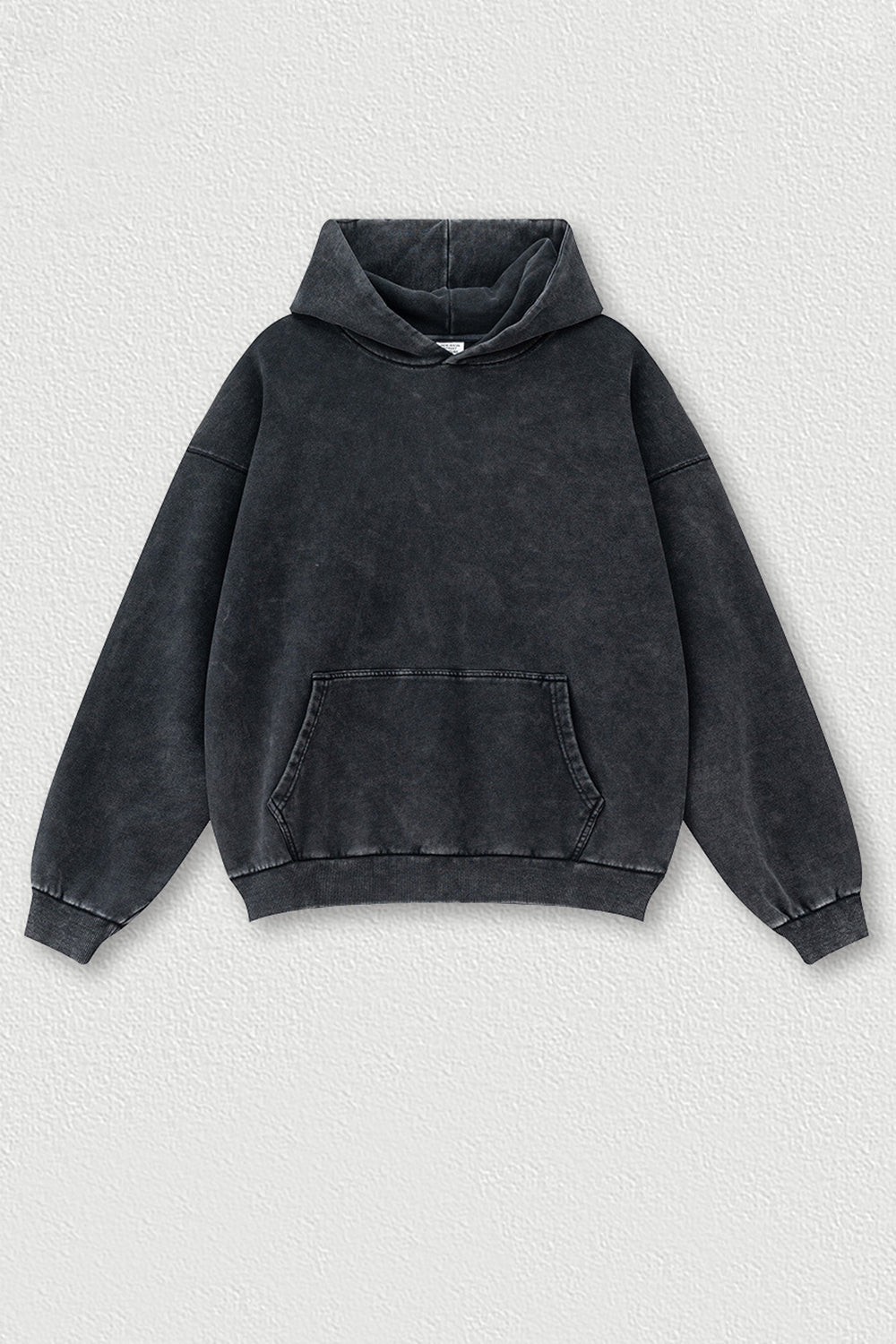 Drop Shoulder Long Sleeve Hoodie with Kangaroo Pocket