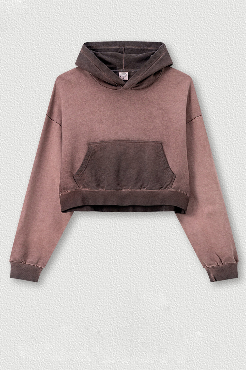 Kangaroo Pocket Long Sleeve Cropped Hoodie