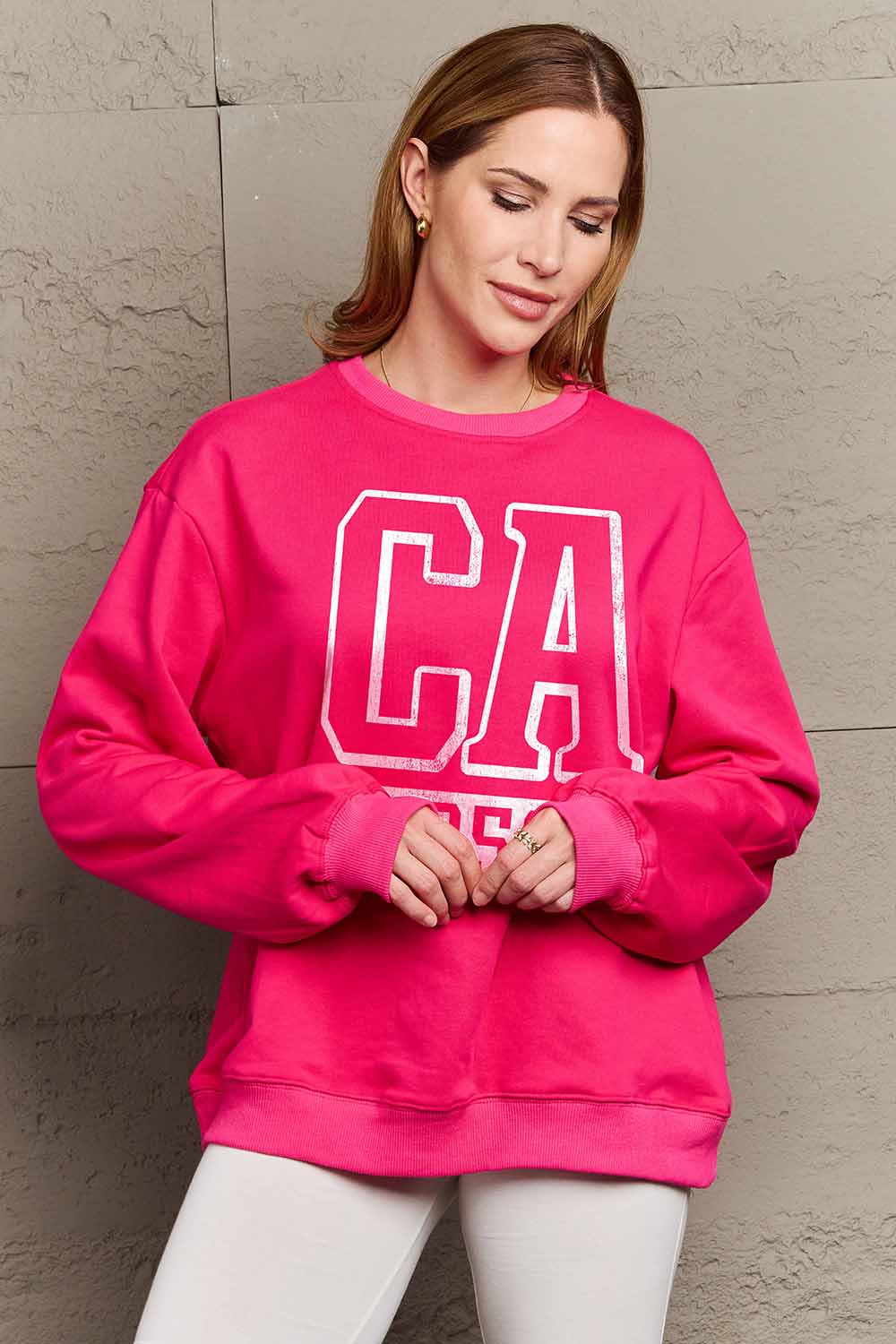 Sudadera con gráfico GA 1850 de tamaño completo Simply Love Simply Love